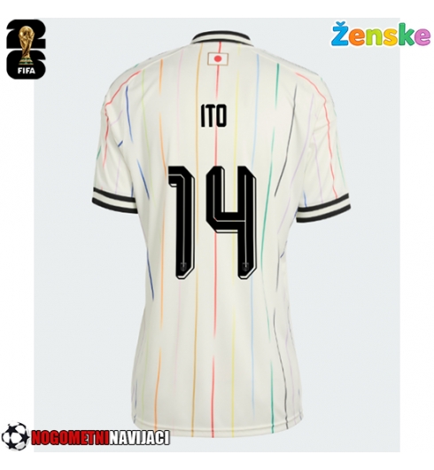 Ženske Nogometnih dresov Japonska Junya Ito #14 Gostujoči SP 2026 Kratki rokavi Ženske Nogometnih dresov Japonska Junya Ito #14 Gostujoči SP 2026 Kratki rokavi